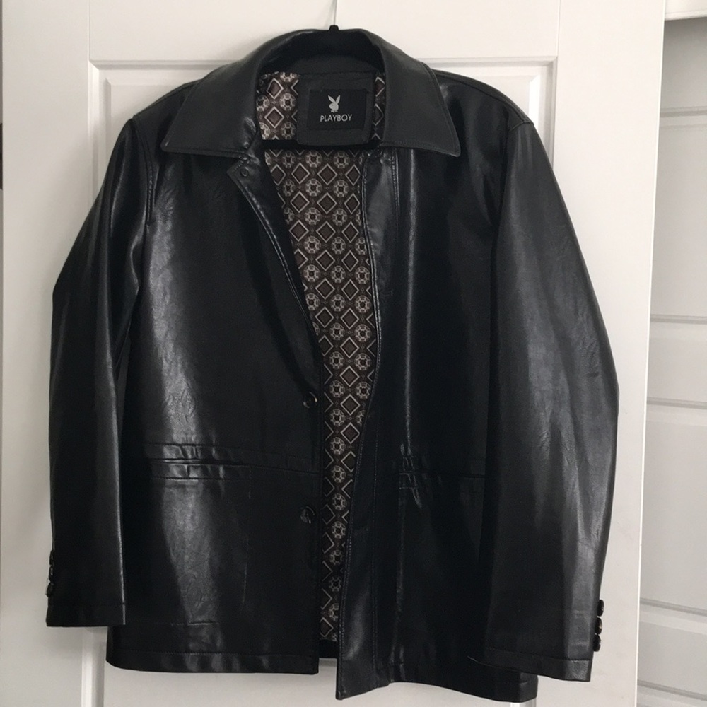 PLAYBOY faux leather blazer